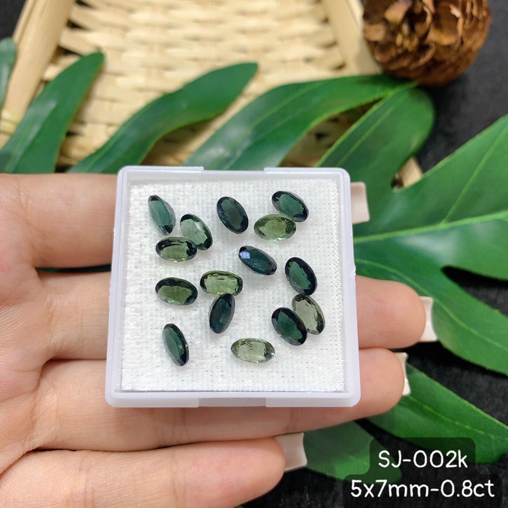 Mặt Đá Tourmaline Xanh Đẹp Xuất Sắc Đủ Hình Dáng