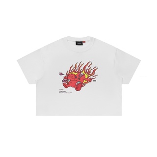 5theway /love is pain/ crop tee white aka áo thun trắng