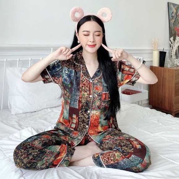 Đồ Bộ Pijama Lụa Mango Cao Cấp Hàng Có Size