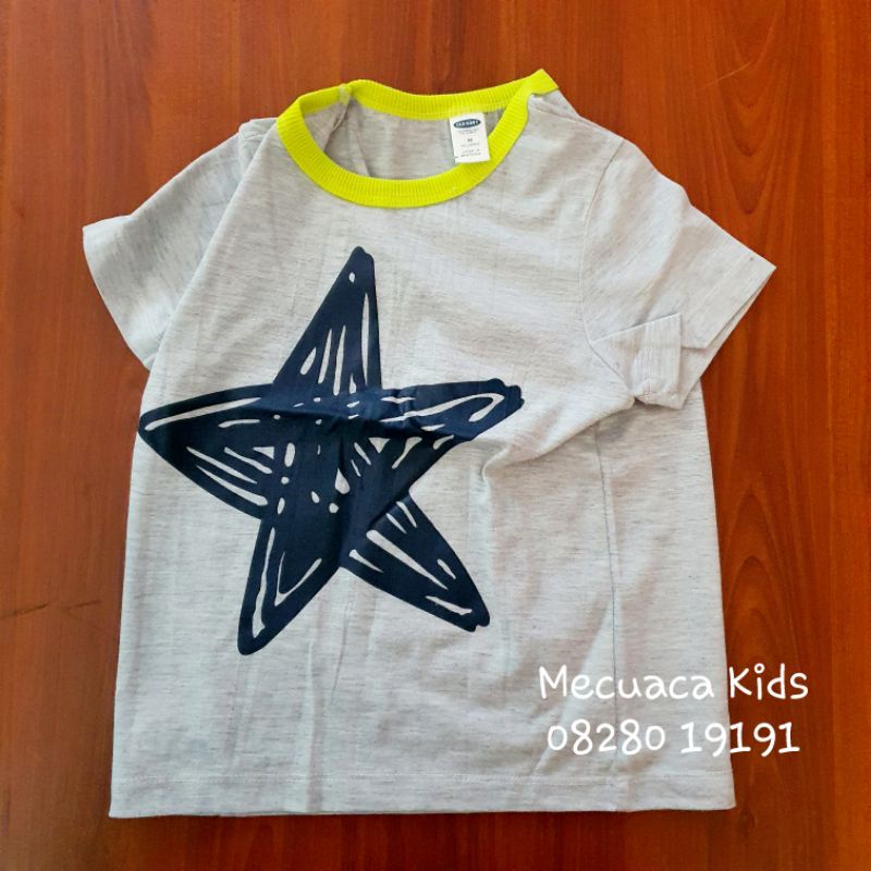 Áo phông cộc tay O.Navy cổ tròn cho bé trai bé gái hình sao, kẻ ngang
