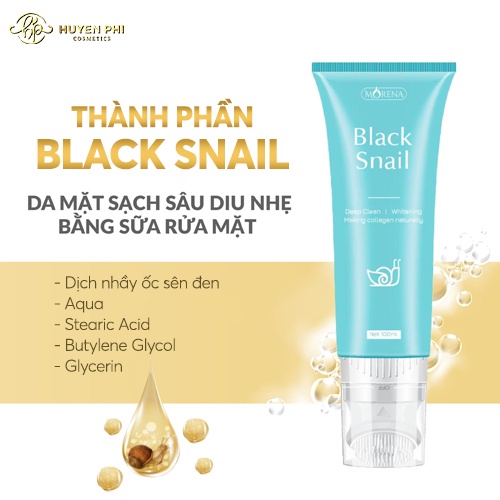 Sữa Rửa Mặt Black Snail Huyền Phi - Giúp Làm Sạch Sâu Ngừa Mụn Sáng Mịn Da