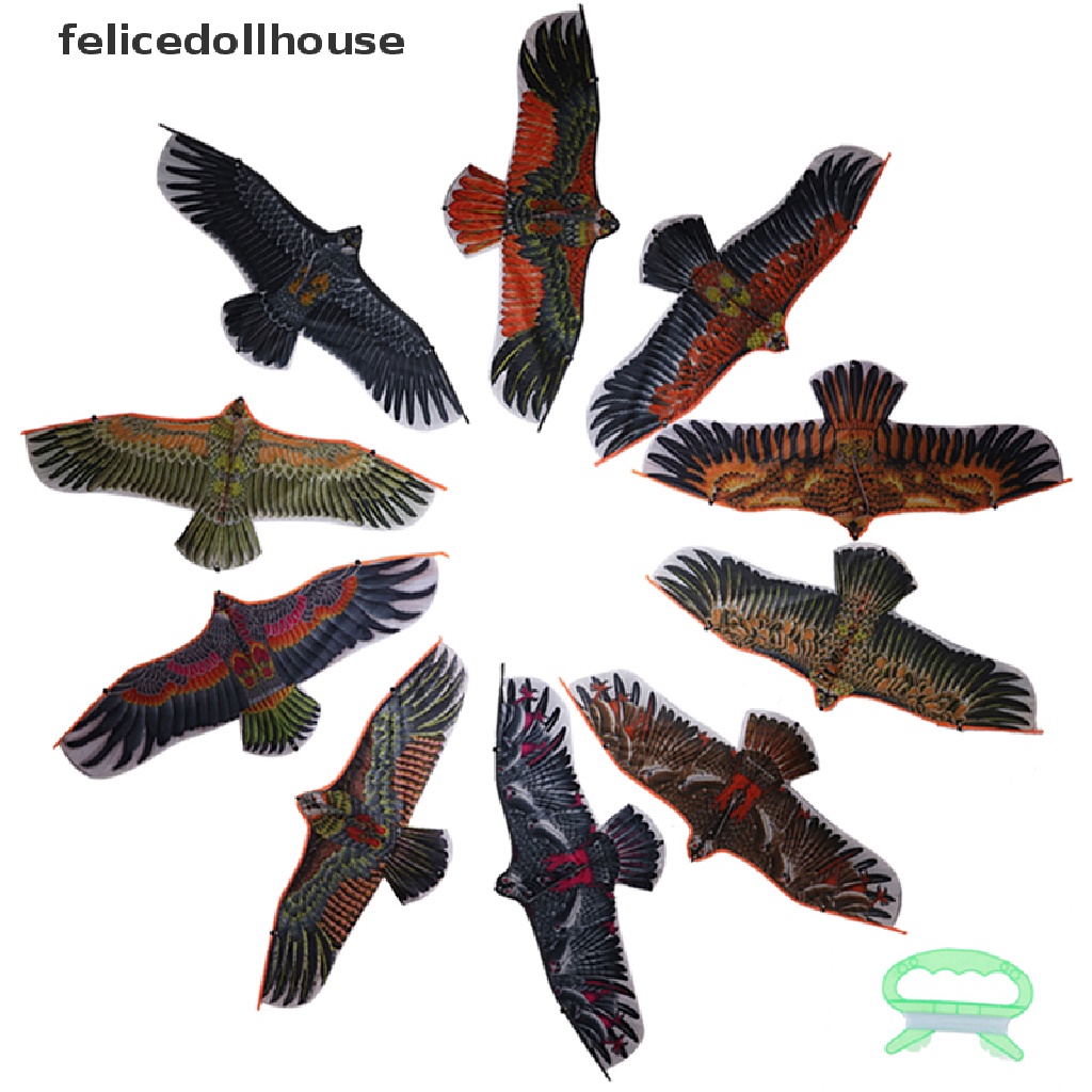 [felicedollhouse] Color Random Outdoor Children Flying Bird Kites 1.1m Flat Eagle Kite Toys [new]
