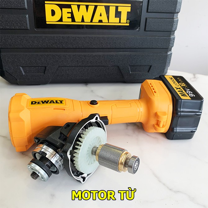 Máy mài pin DEWALT 99V không chổi than - Máy cắt sắt dùng Pin Dewatl 99V - 2 PIN 10 CELL