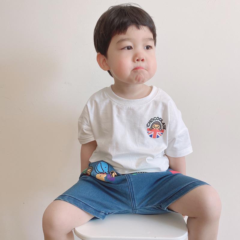 Áo thun cotton tay ngắn thời trang mùa hè cho bé trai