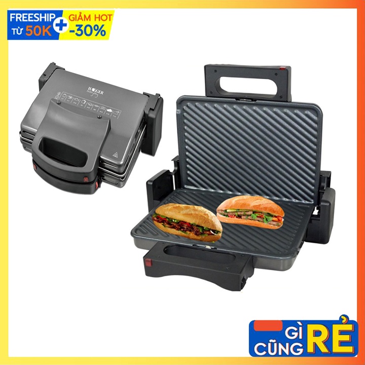 Máy kẹp nướng bánh mì HAEGER HG-259 - Hàng chính hãng