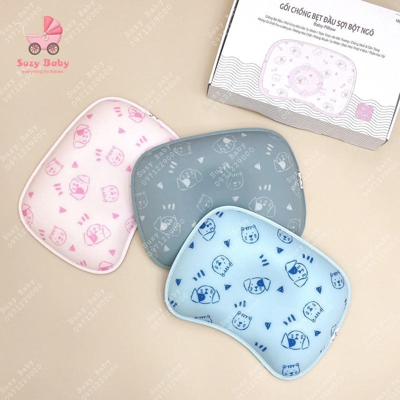GỐI CHỐNG BẸP ĐẦU LIL SỢI BỘT NGÔ, Suzy baby