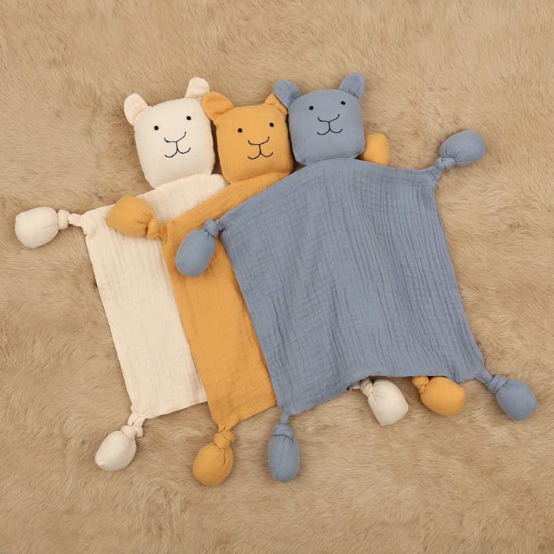Khăn Tắm Cotton Tự Nhiên 31cm Họa Tiết Hoạt Hình Dành Cho Trẻ Sơ Sinh