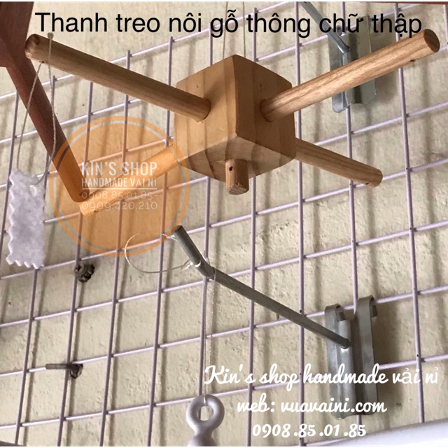 Combo 10 thanh treo nôi gỗ thông mẫu chữ thập làm đồ chơi treo nôi cho bé, giúp kích thích thị giác, trang trí phòng