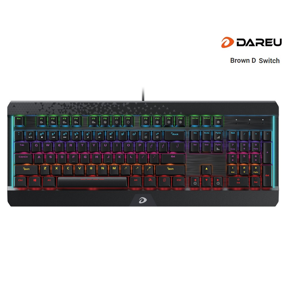 Bàn phím cơ DareU EK169 Multi LED (Brown Switch)-