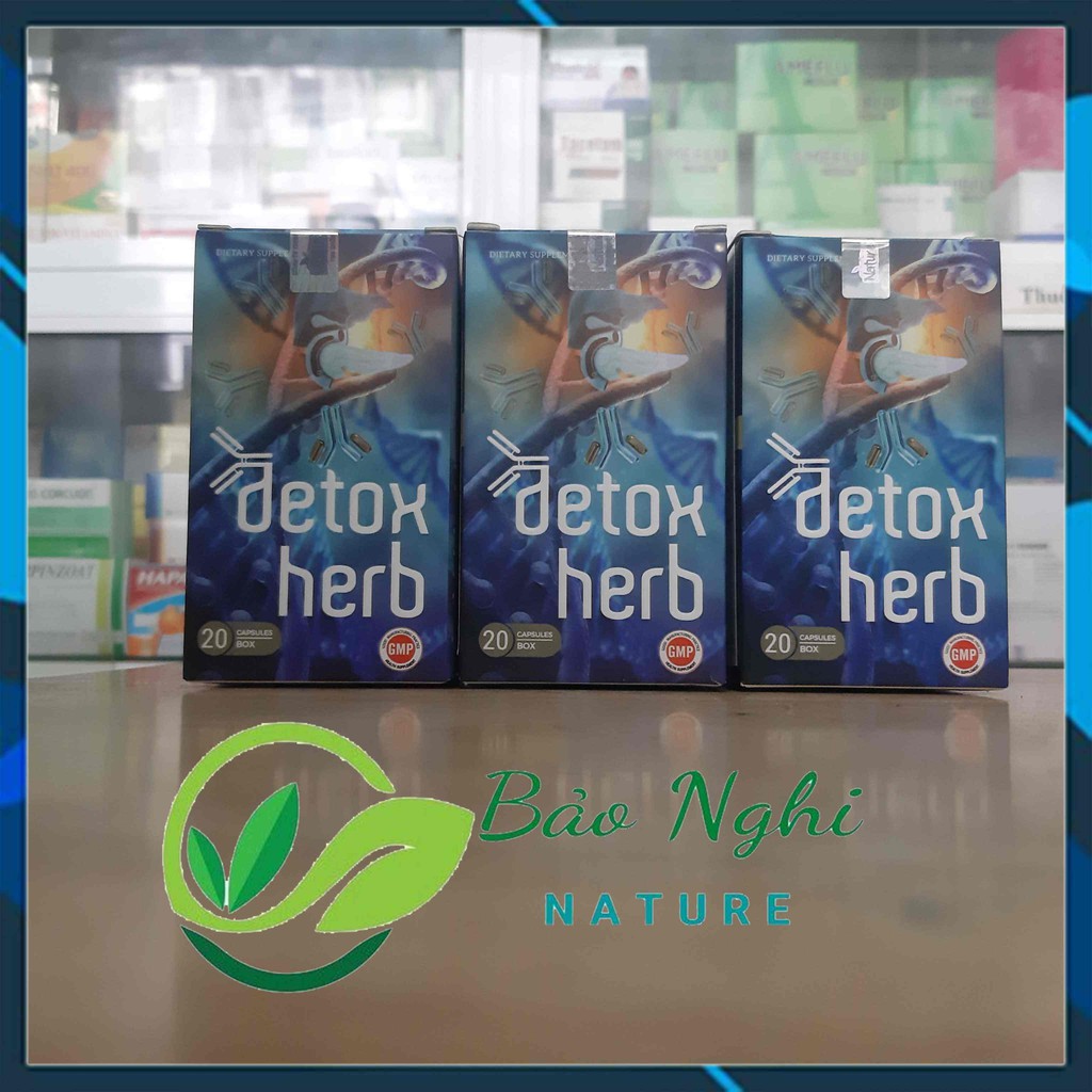 [COMBO 3 HỘP] Viên Uống DETOXHERB - Diệt Ký Sinh Trùng - Nâng Cao Đề Kháng - Chính Hãng Hộp 20 Viên