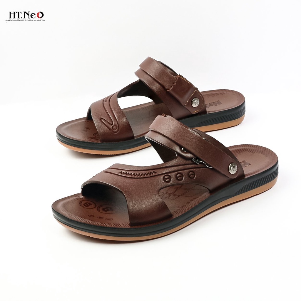 Sandal nam đế cao - dép sandal da nam HT.NEO  kiểu dáng đơn giản, màu sắc nhã nhặn, đi rất mềm SD70