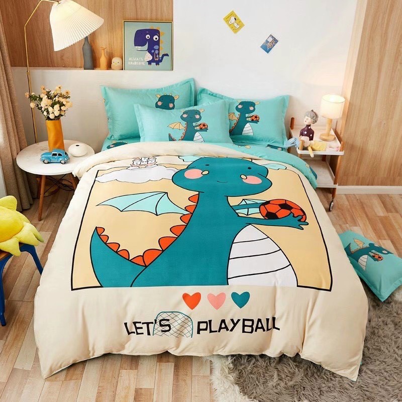 [ẢNH THẬT] Bộ chăn ga và vỏ gối cotton Tina cho bé 4 món đủ màu đủ size (không kèm ruột)