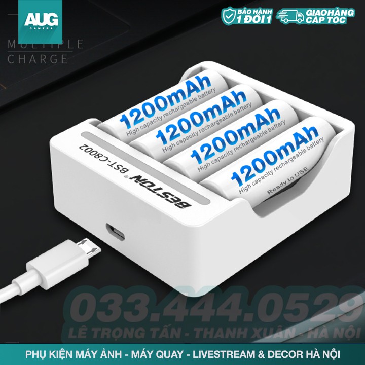 Pin SẠC AA hãng BESTON 1200mAh CHÍNH HÃNG, bảo hành 3 tháng - AUG Camera &amp; Decor Hà Nội