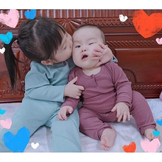 bộ len thun gân cho bé