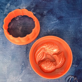 Khuôn Nhấn Trung Thu Hai Con Cá 250g nhựa Ngọc Lan - KH204