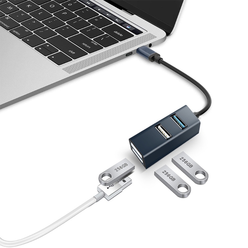 Hub Chia 4 Cổng USB 3.0 2.0 Tốc Độ Cao Cho Windows