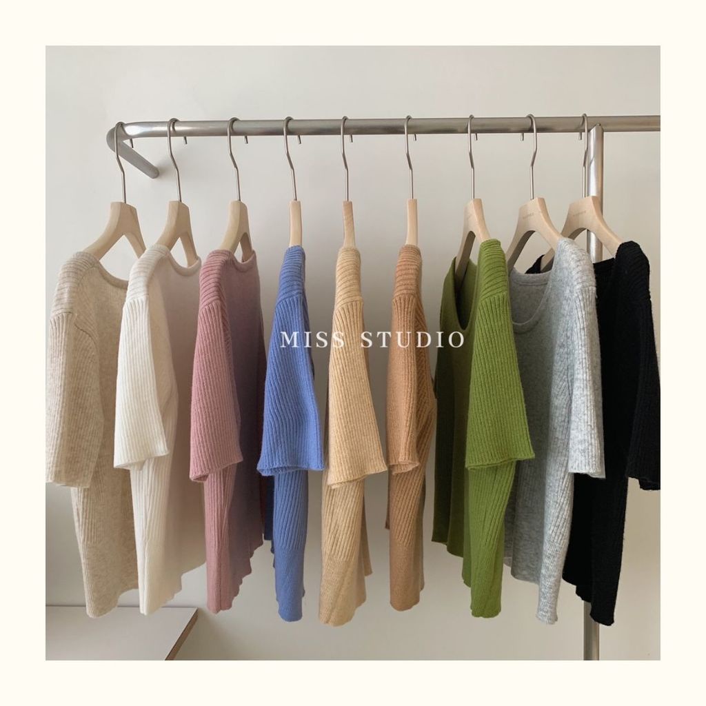 Áo Thun Dệt Kim Ngắn Tay Cổ Tròn Dáng Rộng Thời Trang Mùa Hè Cho Nữ