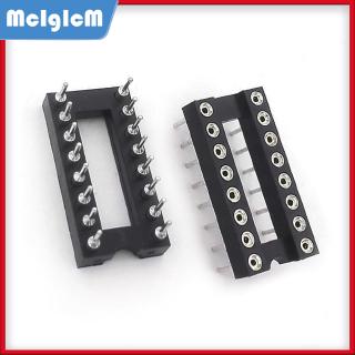 15pcs round hole 16 pins 2.54mm dip ic sockets adaptor solder type ic connector