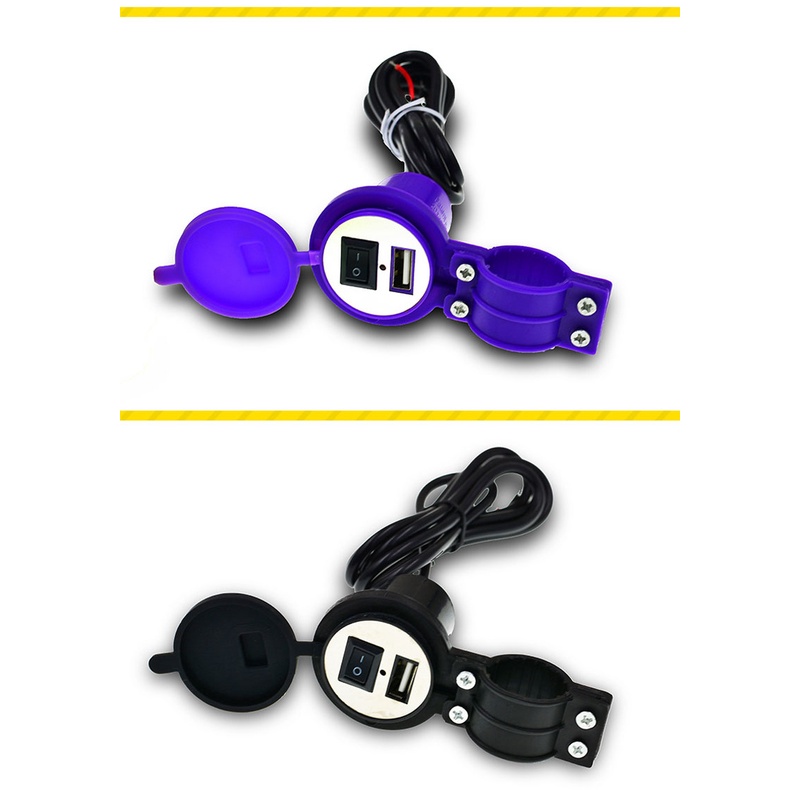 Bộ công tắc sạc điện thoại bằng USB 12V chống thấm nước kèm công tắc cho xe máy xe điện
