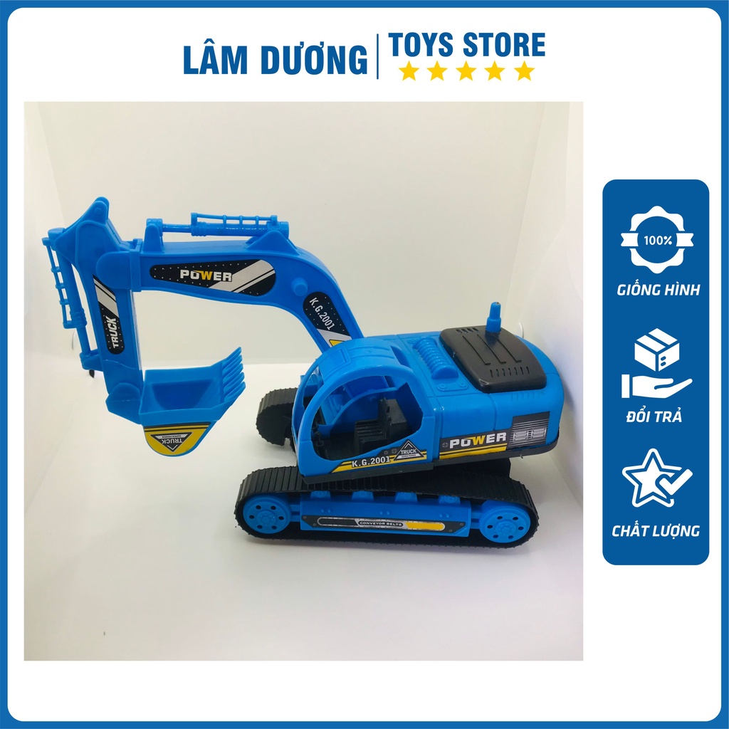 Máy Cẩu Đồ Chơi Cho Bé Loại Vừa , Chất Liệu Nhựa An Toàn , Máy Xúc Cát