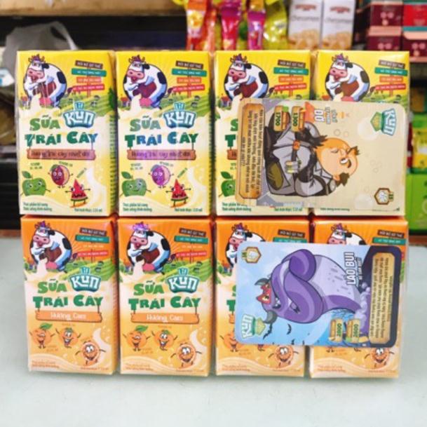 Lốc 4 hộp 110ml sữa Kun socola/kem dâu/nho/cam/trái cây/có đường | BigBuy360 - bigbuy360.vn