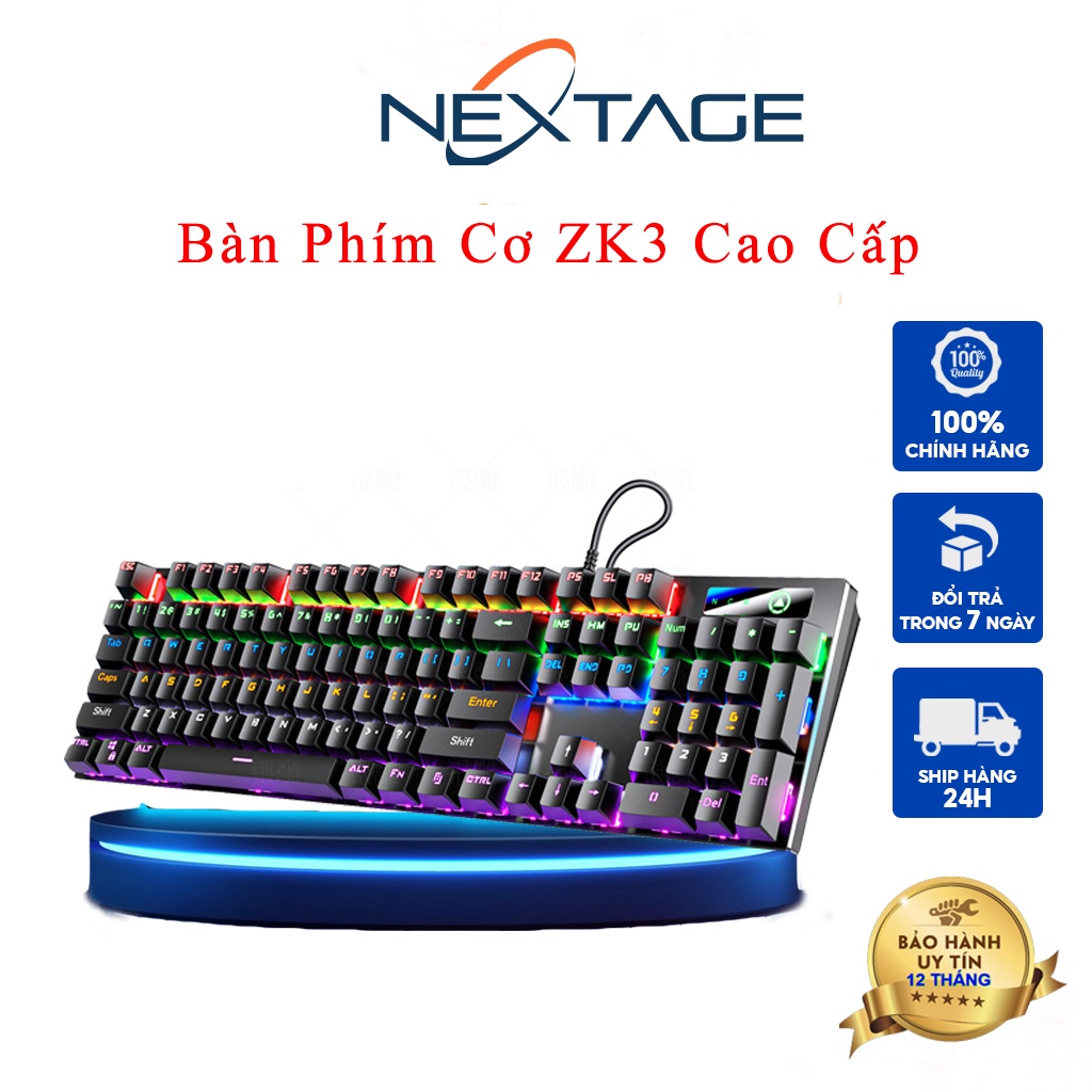 Bàn Phím Cơ Gaming NEXTAGE ZK3 TKL 87 Key Và Full Size 104 Key Đèn Led RGB Chuyên Chơi Game ESPORTS Cho Máy Tính