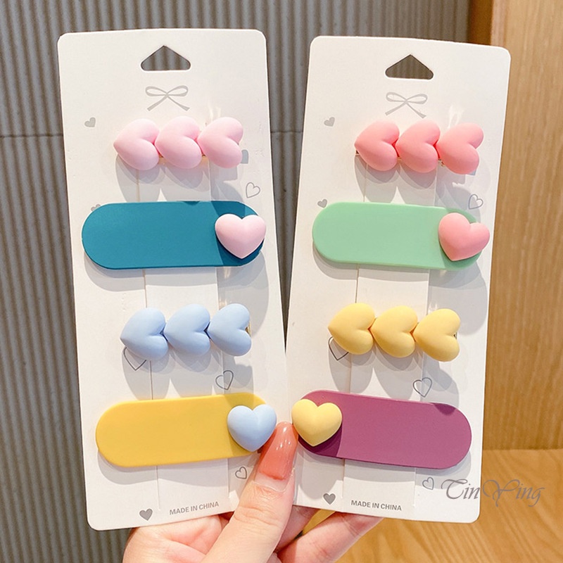 GETNOIVAS 1 Cặp Kẹp Tóc Hình Trái Tim Lâu Trôi Thoải Mái Dễ Chịu 10cm*7cm Cho Hàng Ngày