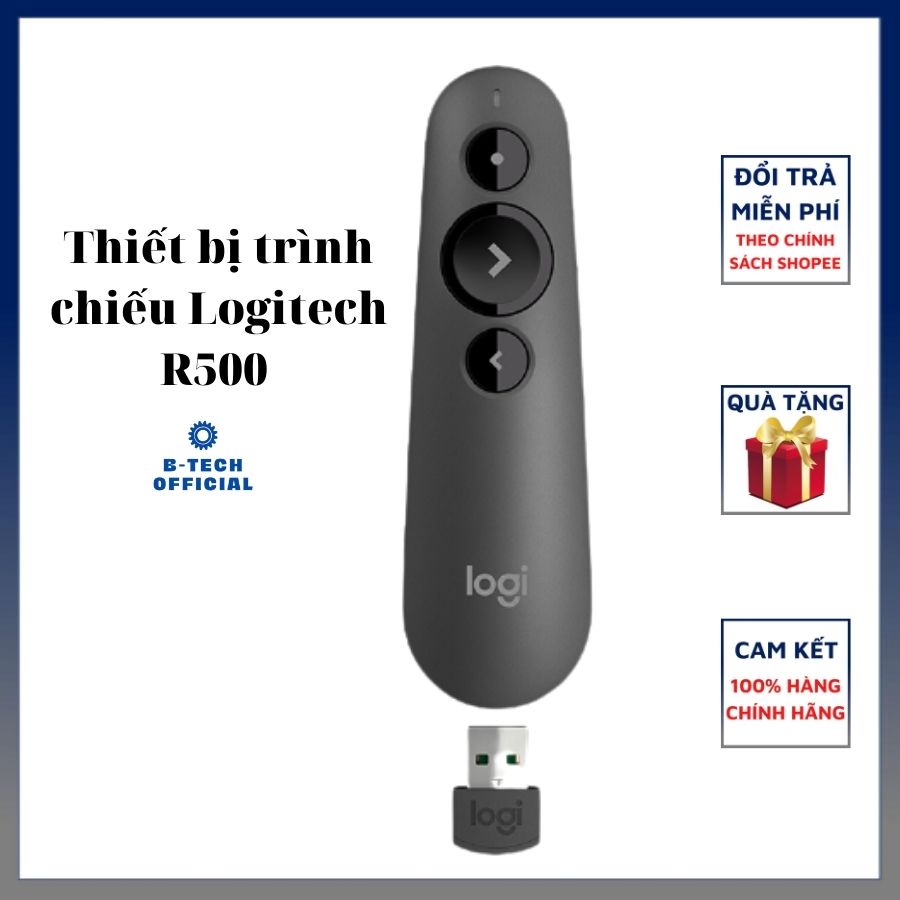 Bút trình chiếu laser LOGITECH R500 - Hàng chính hãng