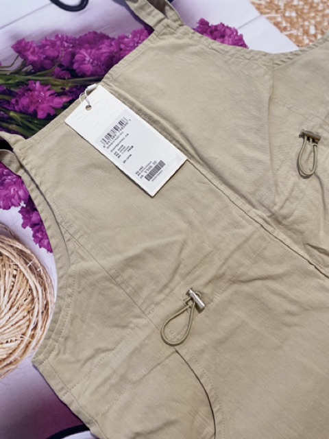 Quần yếm thô 3Colours dáng rộng