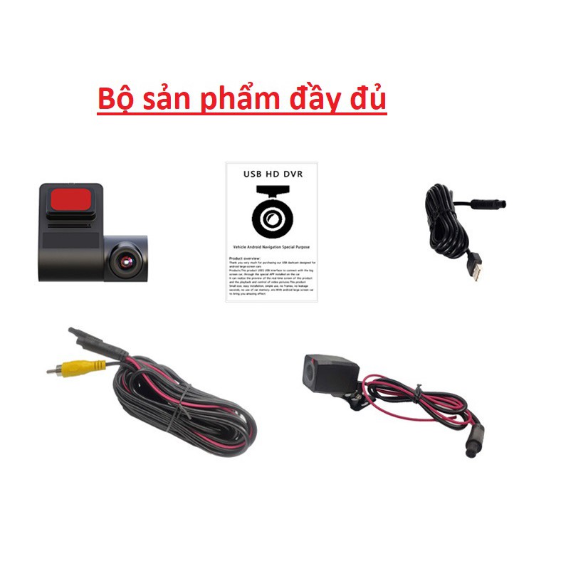 Camera hành trình TRƯỚC SAU U10 ADAS cam tích hợp CAM LÙI kết nối màn android BH 6 tháng | BigBuy360 - bigbuy360.vn