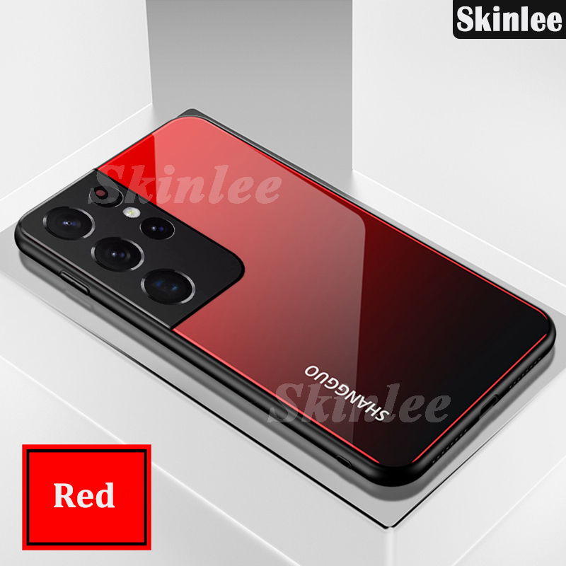 Ốp Lưng Kính Cường Lực Màu Gradient Cho Samsung Galaxy S21 Ultra S21 + Samsung S21 Plus