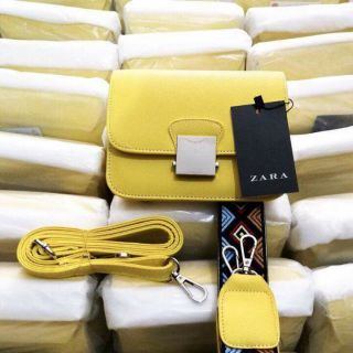 Túi Zara Cross 2 dây quai thổ cẩm ( ảnh và video thật 100% )