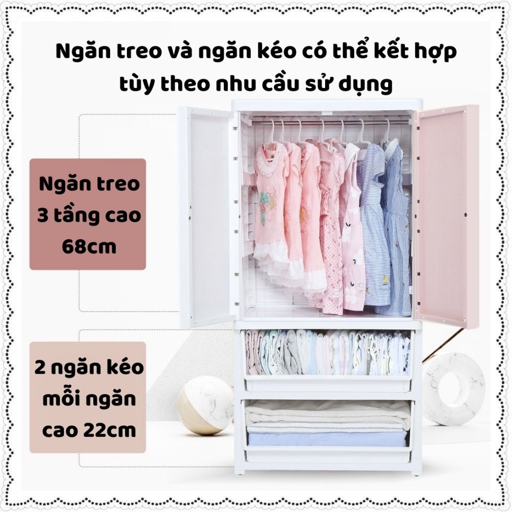 Tủ để quần áo cho em bé ,trẻ sơ sinh zozon ,tủ nhưa đựng đồ chơi, dồ dùng mỹ phẩm mini 3,4,5,6 tầng có bánh xe khóa chốt