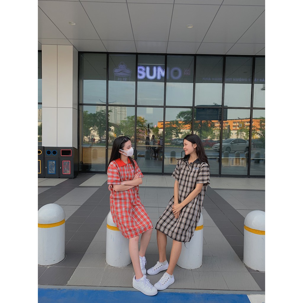 Váy kẻ suông cổ polo Honeydays VB114 LOLLIE STUDIO
