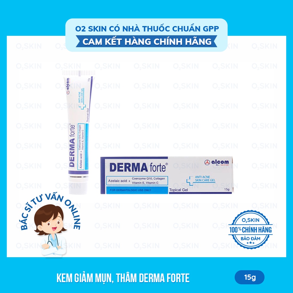 DERMA FORTE - GEL GIẢM MỤN TRỨNG CÁ, MỜ THÂM, NGẮN NGỪA HÌNH THÀNH SẸO, DƯỠNG DA