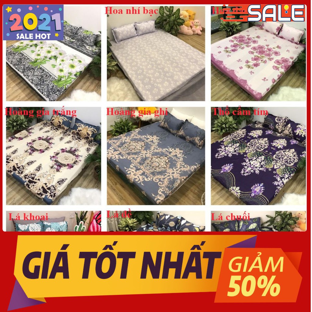 Sale lỗ ga trải giường 1m8 cotton poly