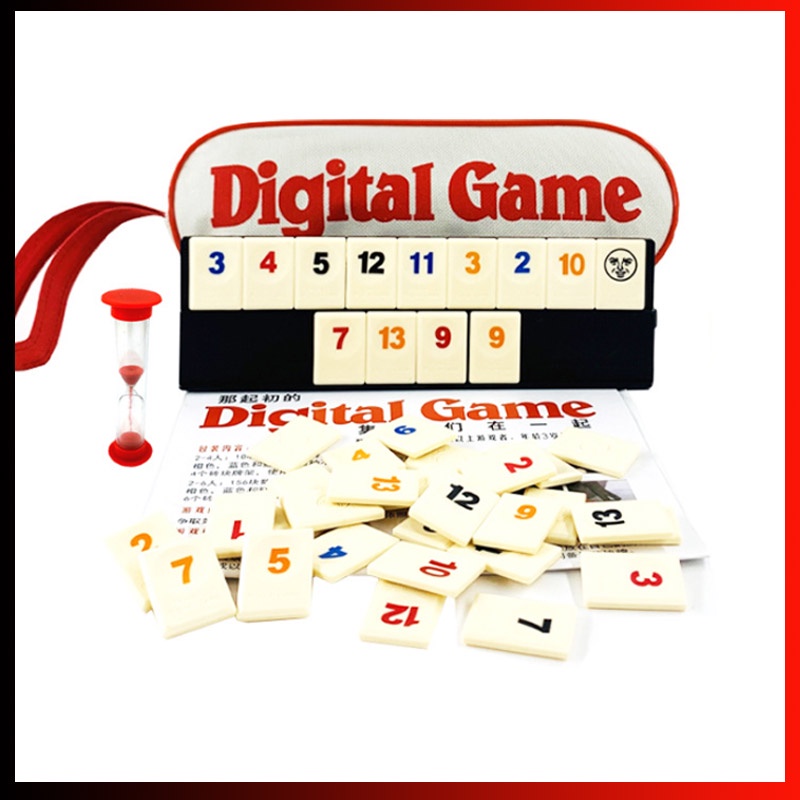 Rummikub Traveling Portable Israel Mahjong Bộ Trò Chơi Mạt Chược 106 Viên Cho Gia Đình
