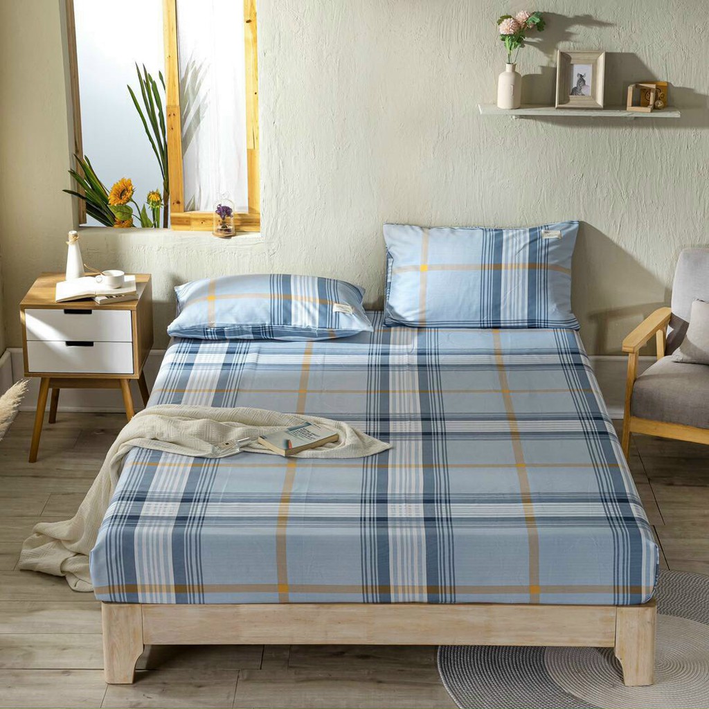 Ga giường (ko gồm vỏ gối nằm) Cotton tici kẻ nhập khẩu, Vải đẹp | BigBuy360 - bigbuy360.vn