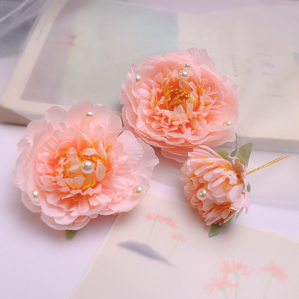 Set trâm cài tóc đính hoa vải nhiều màu sắc cổ điển thanh lịch cho nữ mặc đồ Hán phục