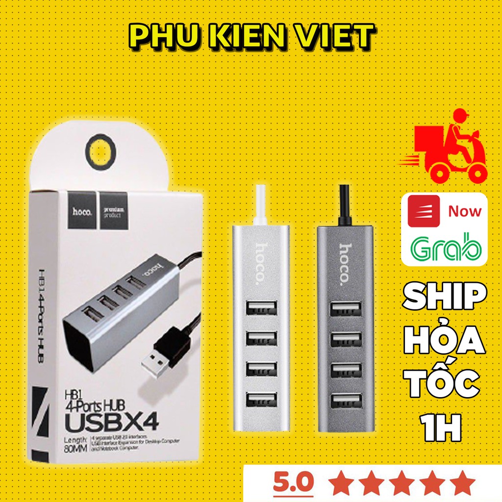 BỘ CHIA USB 4 CỔNG HOCO HB1 CHÍNH HÃNG BẢO HÀNH 6 Tháng 1 ĐỔi 1