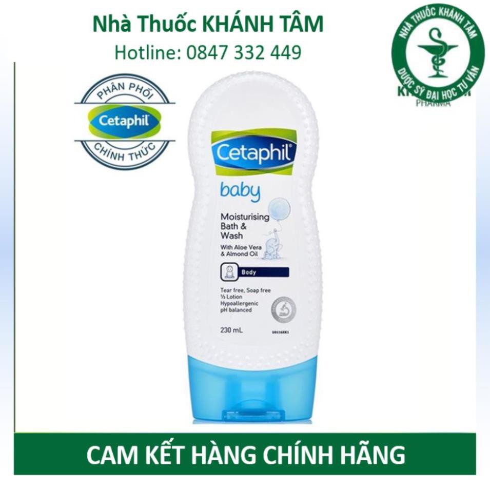 Sữa tắm dưỡng ẩm cho trẻ em CETAPHIL BABY MOISTURISING BATH &amp; WASH 230ml _Khánh Tâm ! !