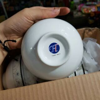combo 10 Bát cơm viền hoa TH