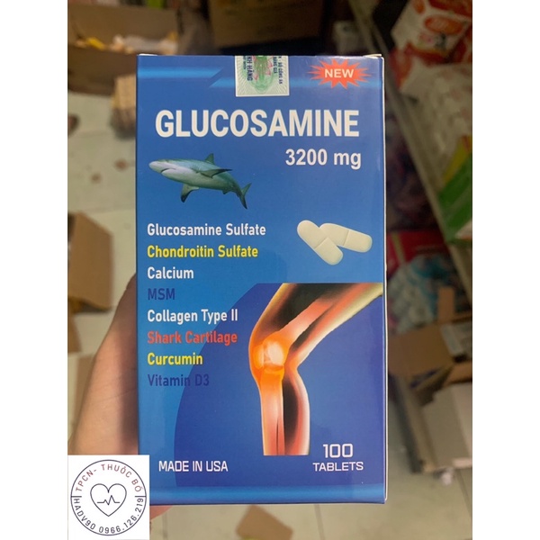 (FREESHIP)Hỗ trợ xương khớp-Glucosamine 3200mg USA 100viên