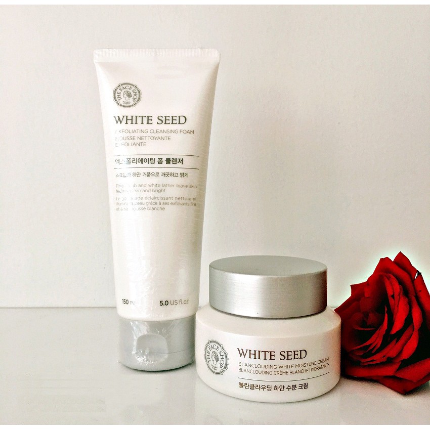 Sữa rửa mặt trắng sáng da The Face Shop White Seed Exfoliating Cleansing Foam 150ml | BigBuy360 - bigbuy360.vn