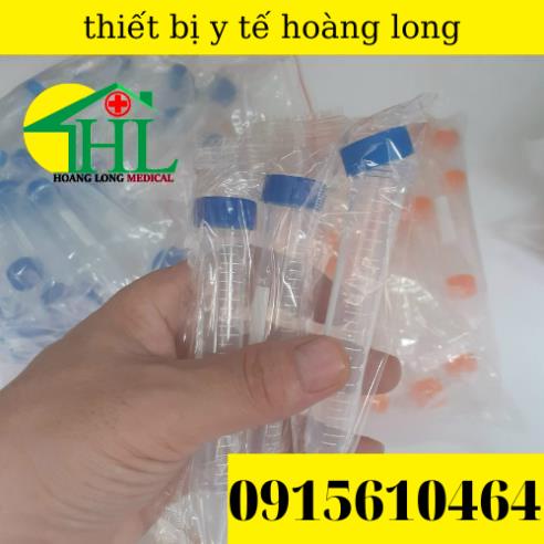 Com Bo 50 Ống Falcon 15ml - Ống Ly Tâm 15ml Nắp Vặn, Đáy Nhọn Tiệt Trùng Từng Cái