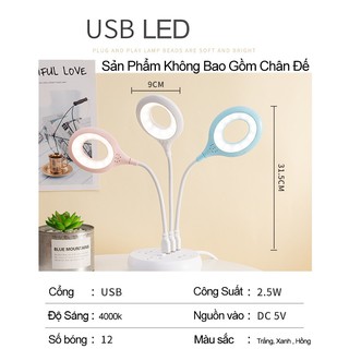 Đèn học để bàn chống cận USB Kiêm Đèn Ngủ Nhỏ Gọn, Tiện lợi - Đèn bàn Tiết Kiệm Điện