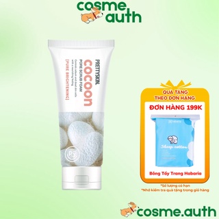 Sữa rửa mặt tẩy da chết kén tằm pretty skin - prettyskin cocoon pore scrub foam 150ml