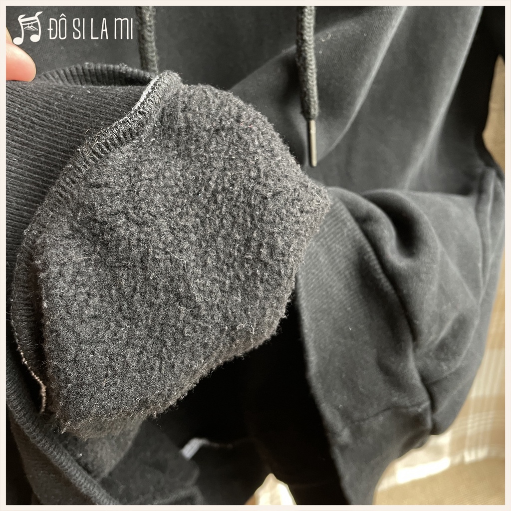 Áo Hoodie Nỉ Màu Đen Vintage | Secondhand | Đô Si La Mi | DD28 |