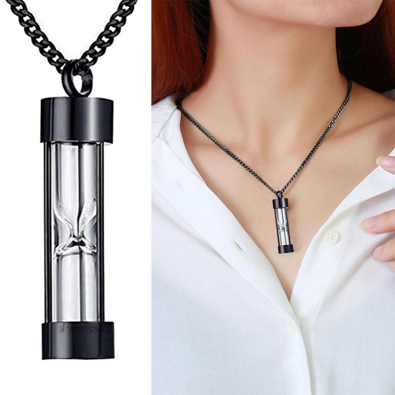 [Fenteer1] Vòng cổ Mặt Đồng Hồ Cát Bằng Thép Không Gỉ