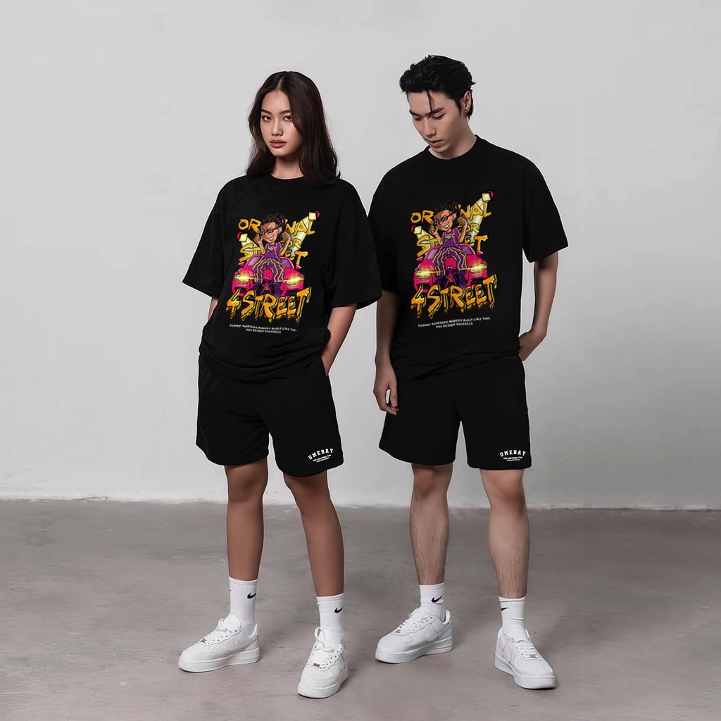 Áo thun tay lỡ in graffiti Rap, tshirt oversize unisex nam nữ 100% Cotton đen, phông form rộng Umebay 4STT01